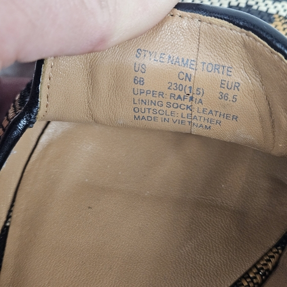 Kate Spade Metallic‎ Torte Leopard Print Raffia Flat Loafers Size 6B Women's - Picture 12 of 15